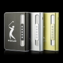 Focus Cigarette Case Dispenser with Butane Jet Torch Lighter (Holds 10) BLACK GOLF