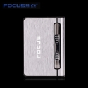 Focus Cigarette Case Dispenser with Butane Jet Torch Lighter (Holds 10) SILVER