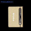 Focus Zigaretten-Etui-Spender mit Butan Jet Torch Feuerzeug (Hält 10) GOLD